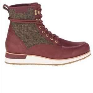 Merrill Womens Roam Mid Boot 7.5 Raisin